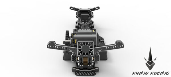 BLACK - SHARK Transmission Gear Box (With Upper Deck And Shock Tower) - RR-820B - Image 3