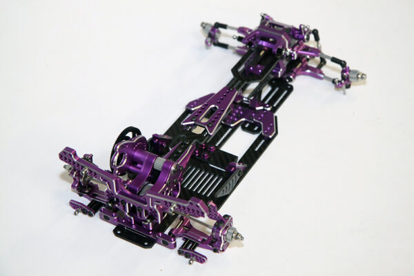 PURPLE SHARK FINAL FORM – FACTORY ASSEMBLED CHASSIS KIT IFS 1/10 PREMIUM RWD DRIFT CAR – RR-2000P - Image 2