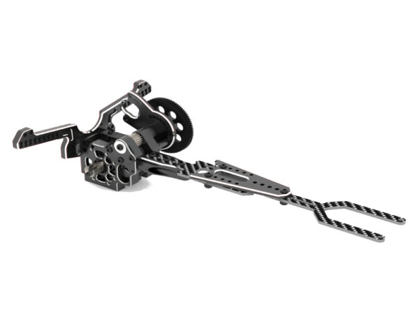 BLACK - SHARK Transmission Gear Box (With Upper Deck And Shock Tower) - RR-820B
