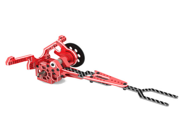 RED - SHARK Transmission Gear Box (With Upper Deck And Shock Tower) - RR-820R